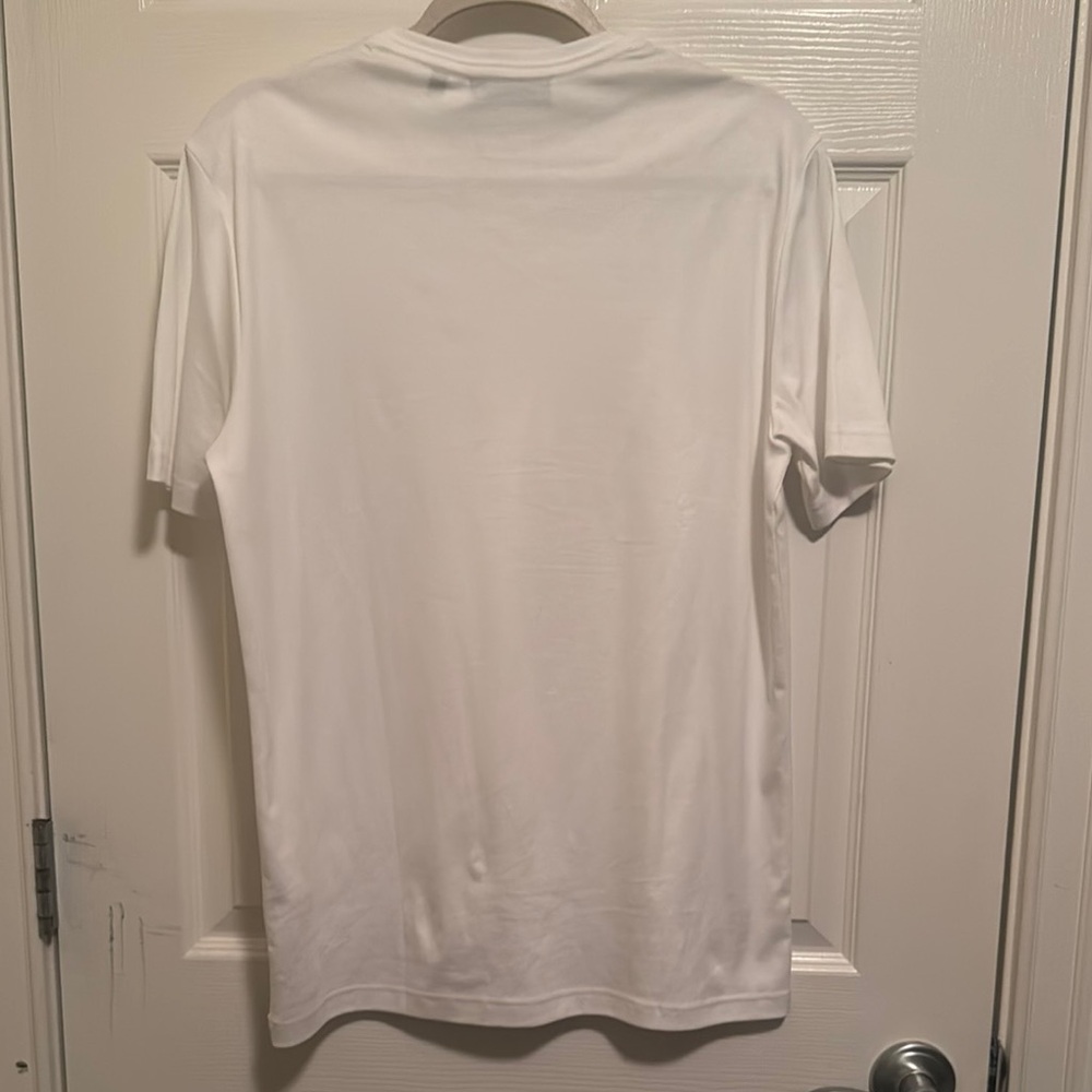 Murano White Short Sleeve Crew V Neck - Picture 2 of 3